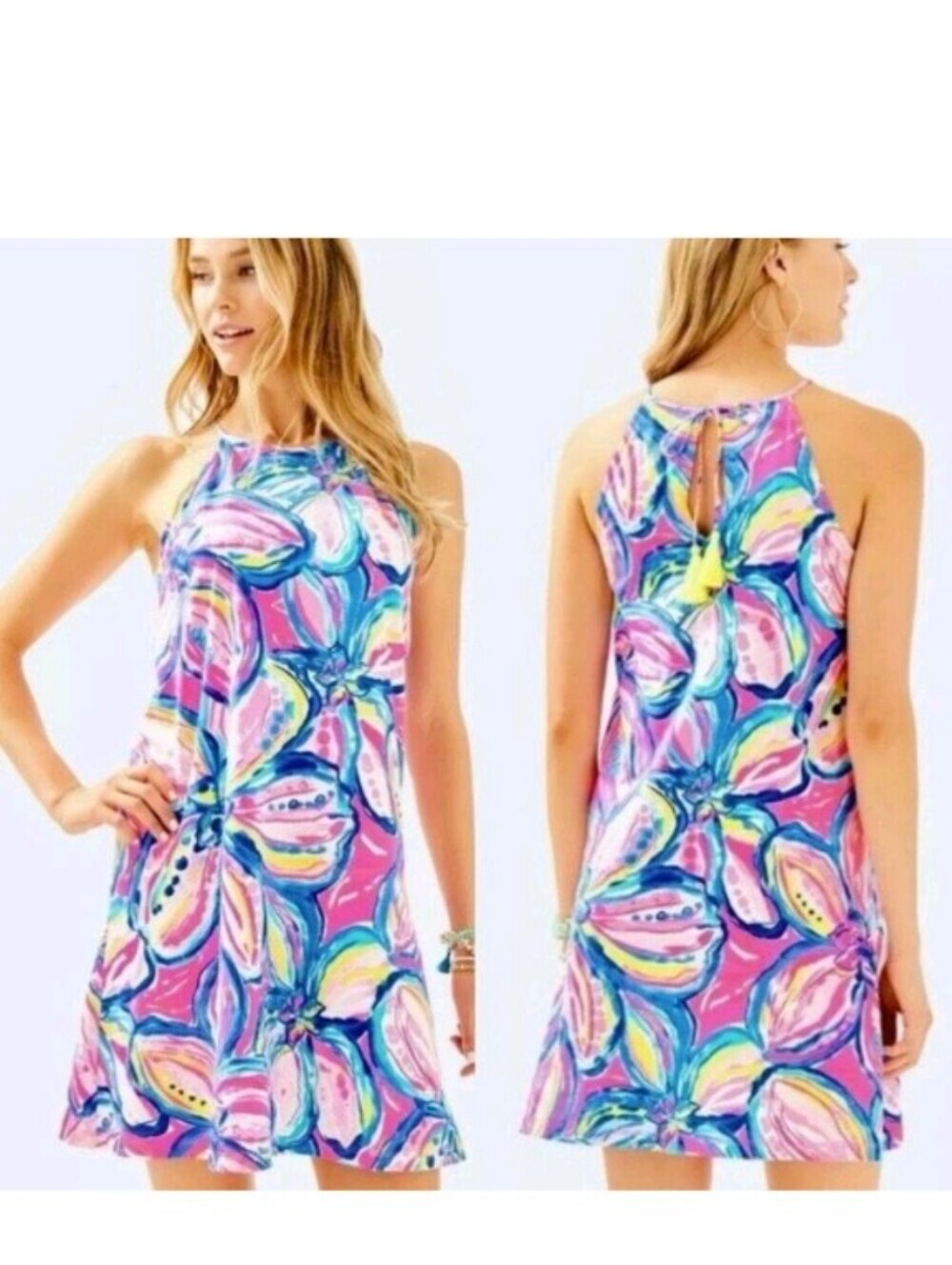 Lilly Pulitzer The Sunny Side Margot Swing Dress Pink Sunset Sz Xxs